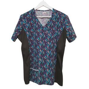 Scrubaid Scrub Top Size 2xl Xxl Stretch Women Short Sleeve Work Shirt Nurse Cna